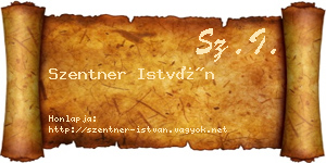 Szentner István névjegykártya