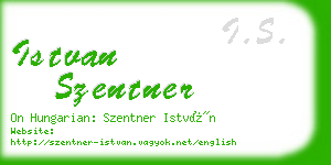 istvan szentner business card